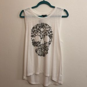 White Skull Tank from Express